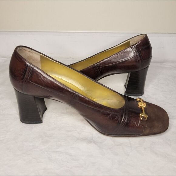 80s Escada Suede Leather Pumps - Picture 5 of 14